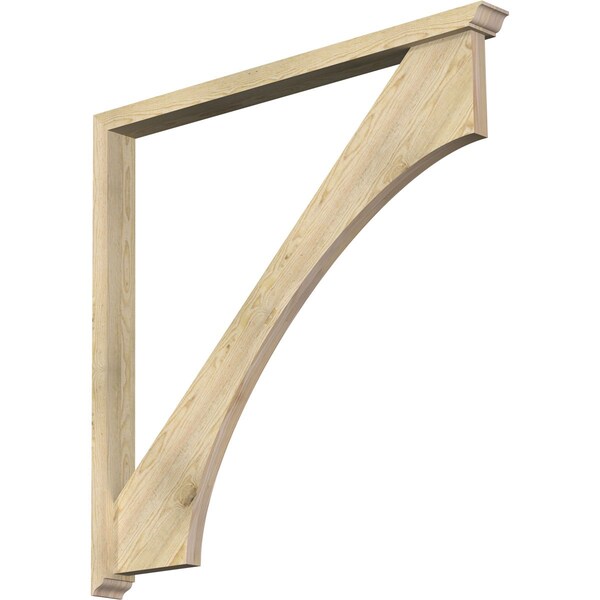 Ekena Millwork Westlake Traditional Rough Sawn Bracket w/ Offset Brace, Douglas Fir, 4"W x 48"D x 48"H BKT0402X48X48WTL01RDF - main